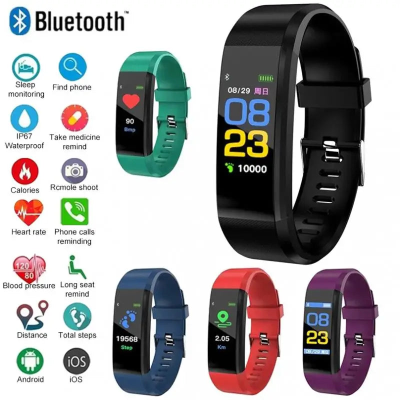 Fitness Smart Band – Waterproof Activity & Heart Rate Tracker