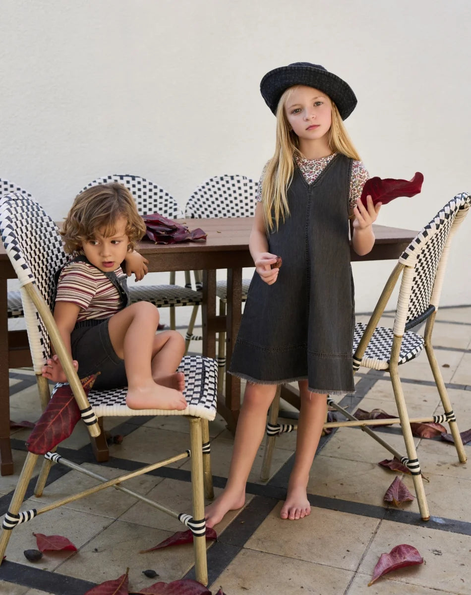 Family Matching Black Denim Collection – 100% Cotton Kids Outfits