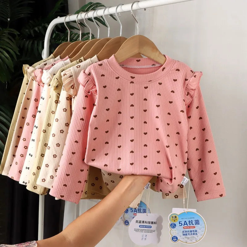 Kids Striped Long-Sleeve T-Shirt – Soft Warm Everyday Top