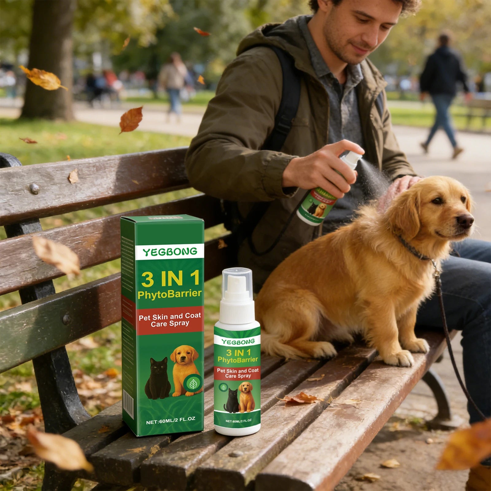 Pet Skin and Hair Care Spray Deeply Moisturizing Relieving Skin Itching Discomfort Smoothing Hair Daily Pet Skin Soothing Spray