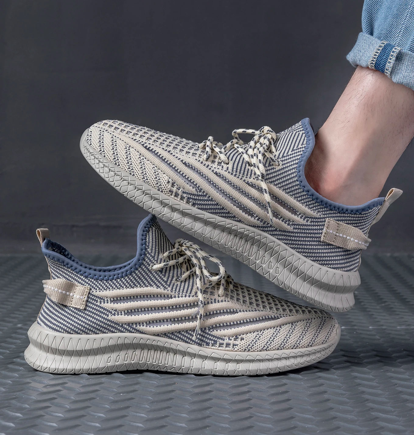 Men's Breathable Mesh Trainers – Lightweight Walking Shoes