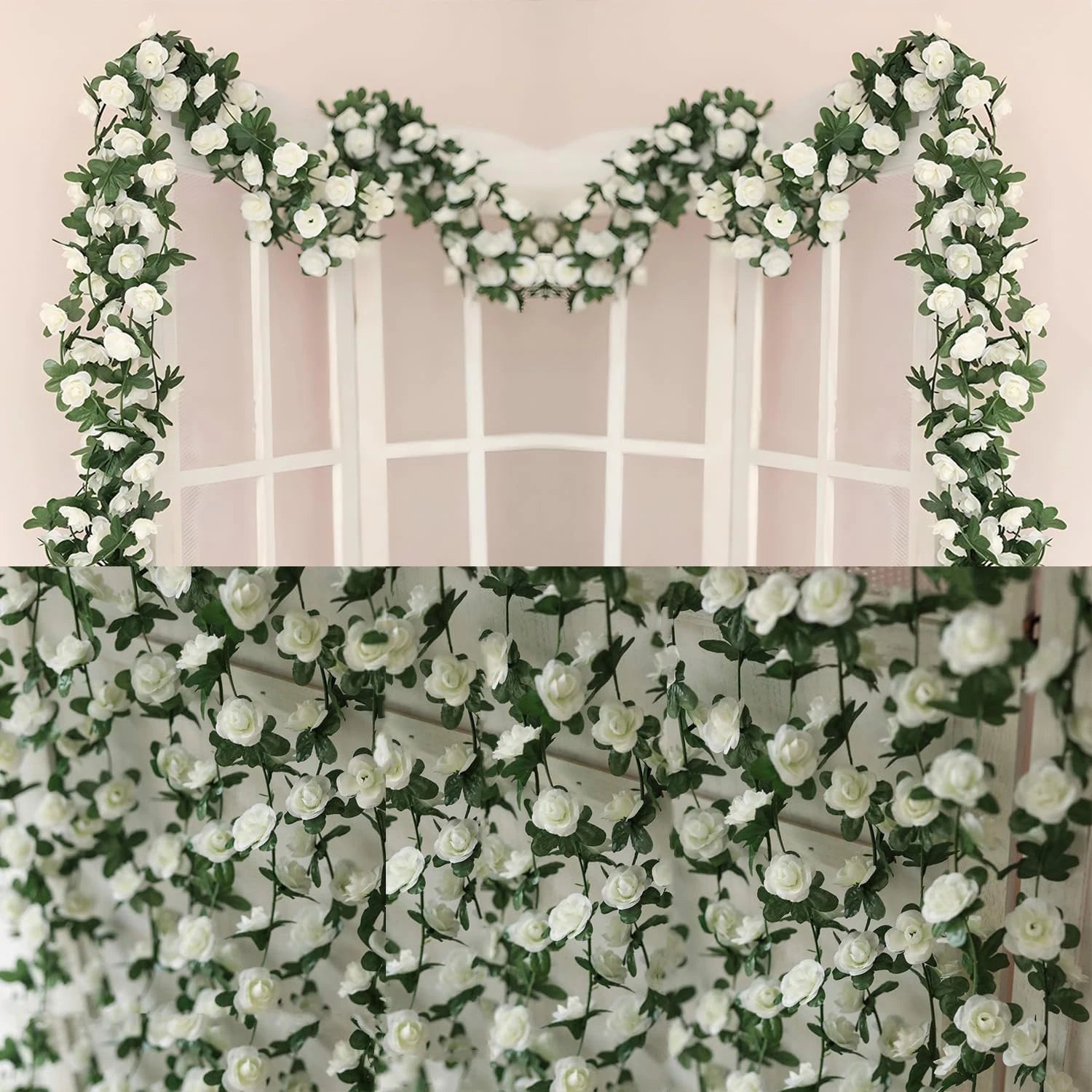 1PC Artificial Flowers Rose Garland Wedding Valentine's Day Home Table Centerpiece Outdoor Wall Room Decoration Garden Diy Party