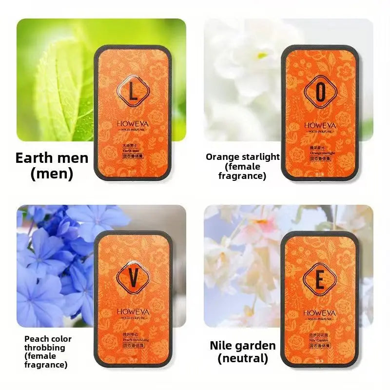 Solid fragrance gift box, romantic lasting solid fragrance, tempting fragrance, outdoor portable, dating travel, Valentine's Day
