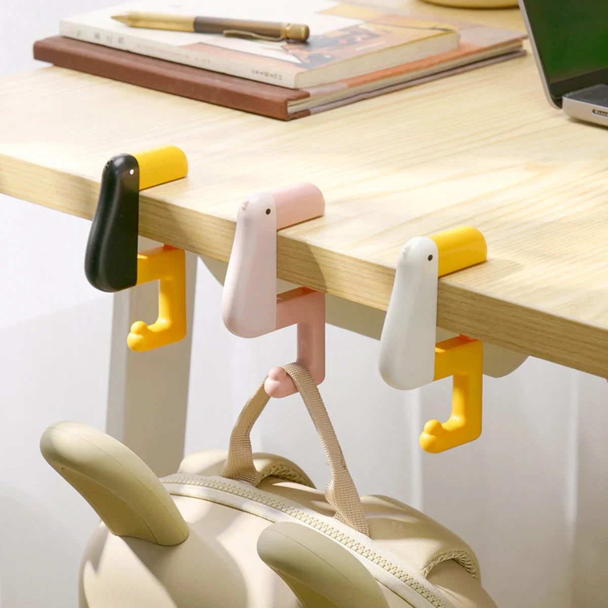 Portable Office Supplies Thinking Duck Hook Hanging Decor Table Interesting Wallet Bag Hook Wall Hanger Bracket Handbag Non Pun