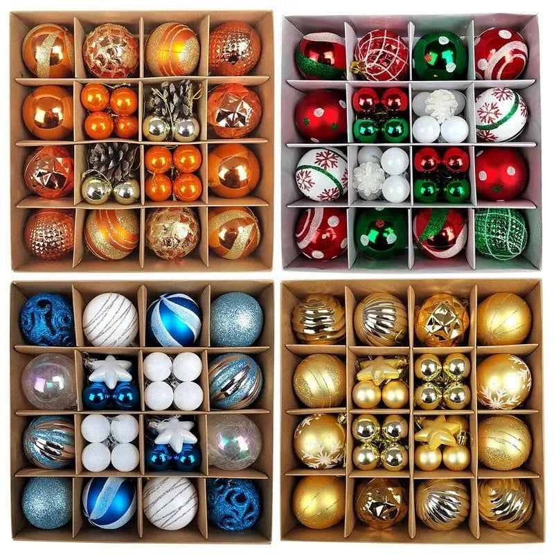 Christmas Baubles Set 44pc Shatterproof Tree Decorations