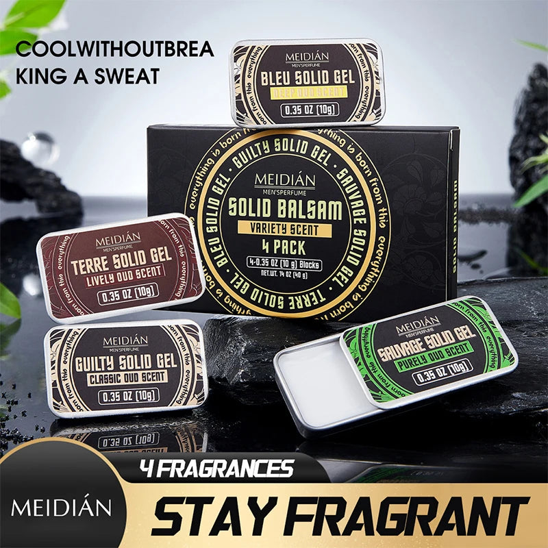 Men Charm Solid Perfume Balm Lasting Fresh Cologne Fragrance Men Deodorant Gift Set Portable Floral Fruity Scent Solid Fragrance