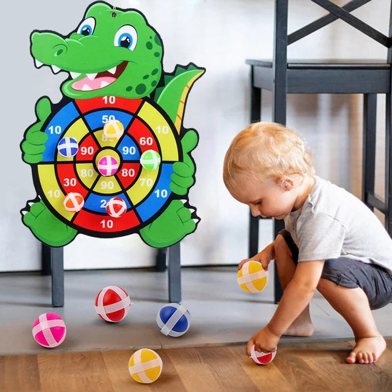 Sticky Ball Dart Board – Kids Indoor Target Game (3–7 Yrs)