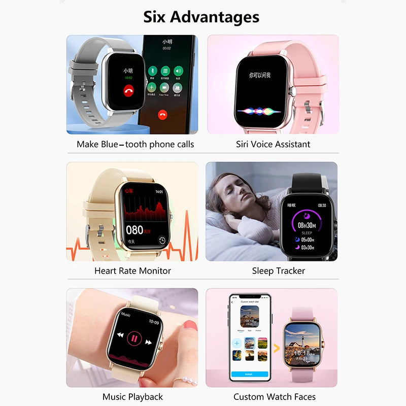 Smart Watch 1.83" – Bluetooth Call Fitness Watch with Music
