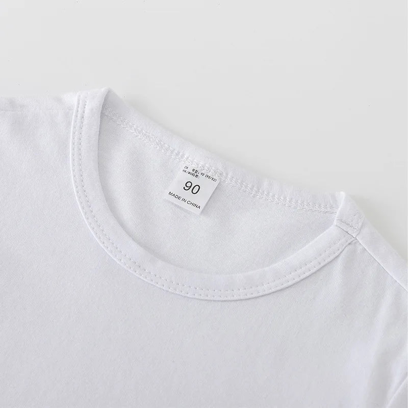Kids Crew-Neck Long-Sleeve T-Shirt – Soft Breathable Cotton (2–8 Years)