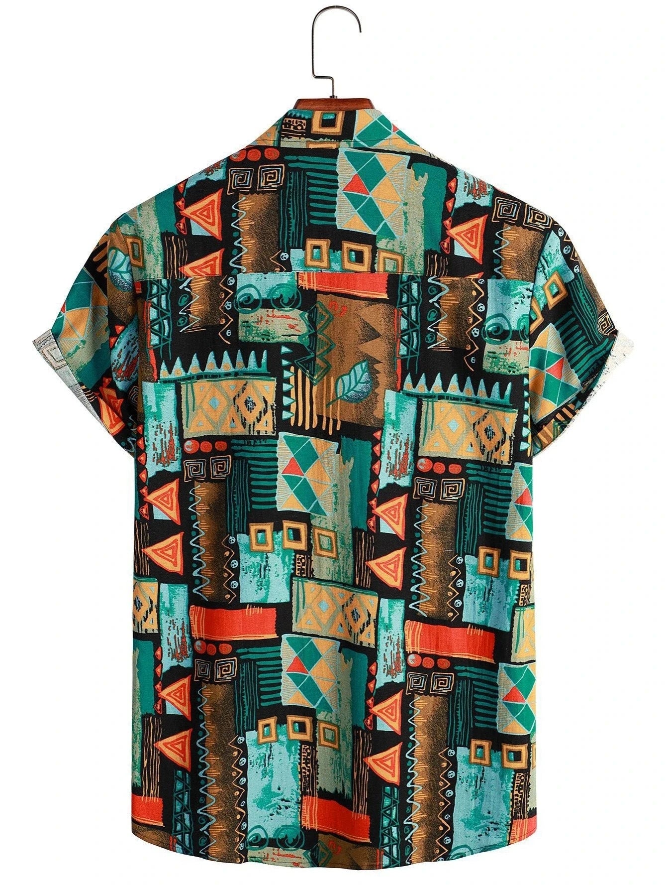 Men's Retro Print Shirt – Short-Sleeve Hawaiian Summer Shirt