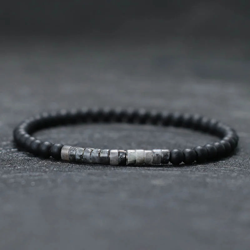 Onyx Bead Bracelet 4mm – Minimalist Unisex Stone Wristband