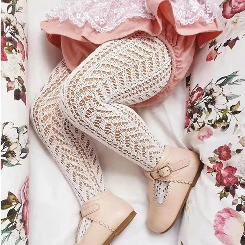 Girls Mesh Summer Tights – Light Spanish-Style Pantyhose