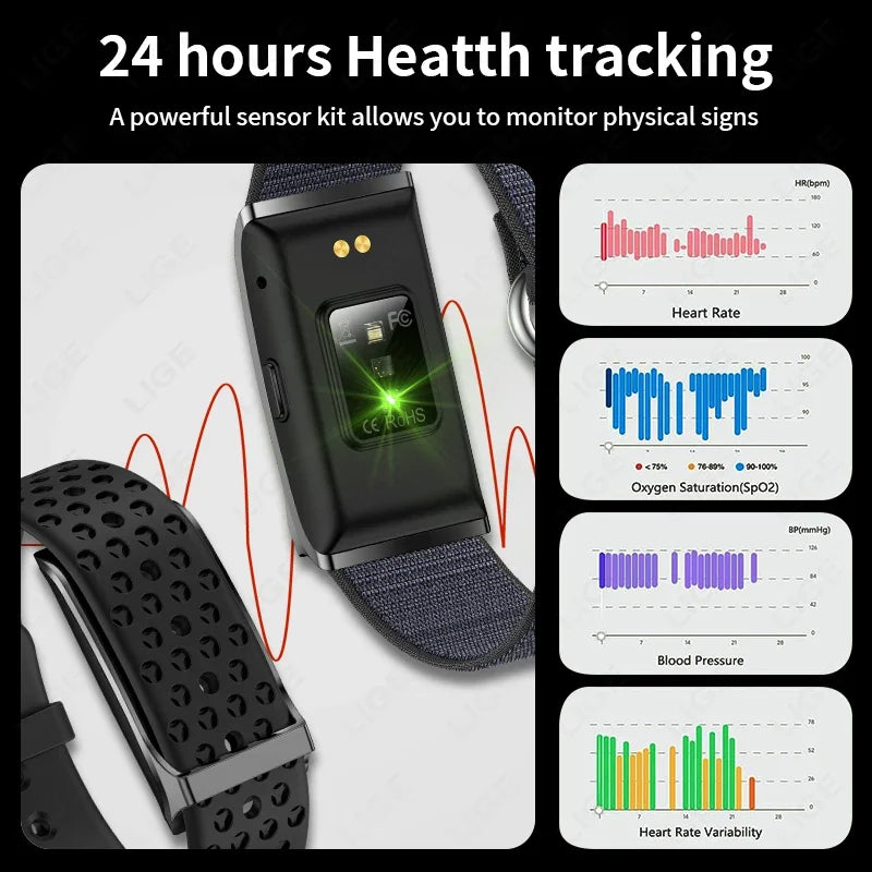 Fitness Smart Bracelet – Waterproof Sports Band with Heart Monitor