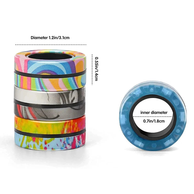 Magnetic Fidget Rings 3pc – Spinner Toy for Adults & Teens