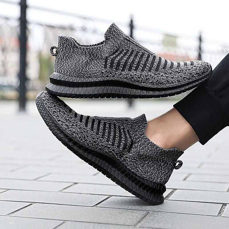 Men's Slip-On Sock Trainers – Breathable Running & Walking Shoes