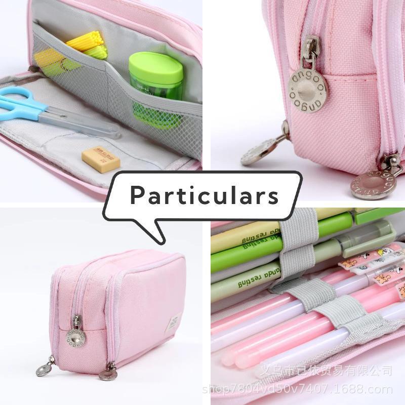 Oxford Cloth Large-Capacity Double-Zipper Multi-Layer Pencil Case Multi-Functional Stationery Box for Primary and Secondary School Students in the Back-To-School Season Wholesale from Manufacturers