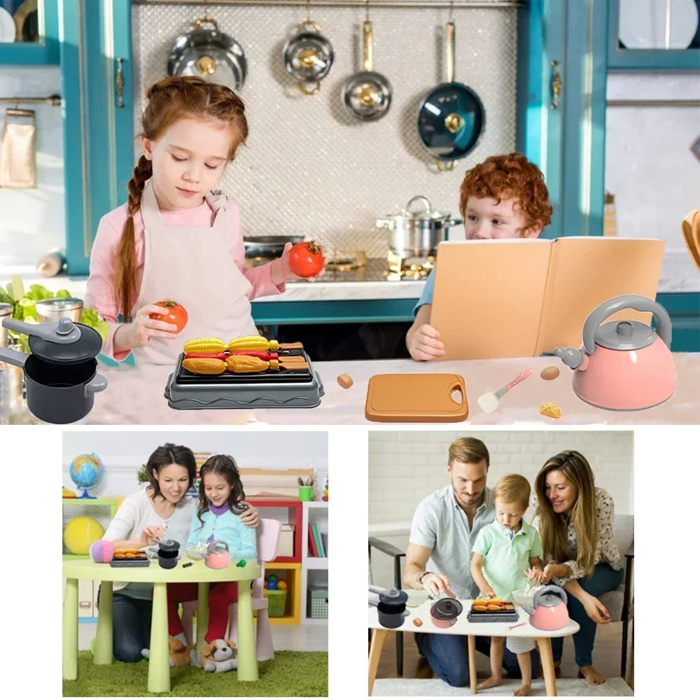 Little Chef Play Kitchen Set – Pots, Pans & Pretend Food (59–92 Pieces)