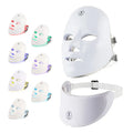 7 Colors LED Face Mask Beauty Machine Neck Part Mask LED Photon Facial Mask Repaired Skin Anti Aging Skin Rejuvenation Tool