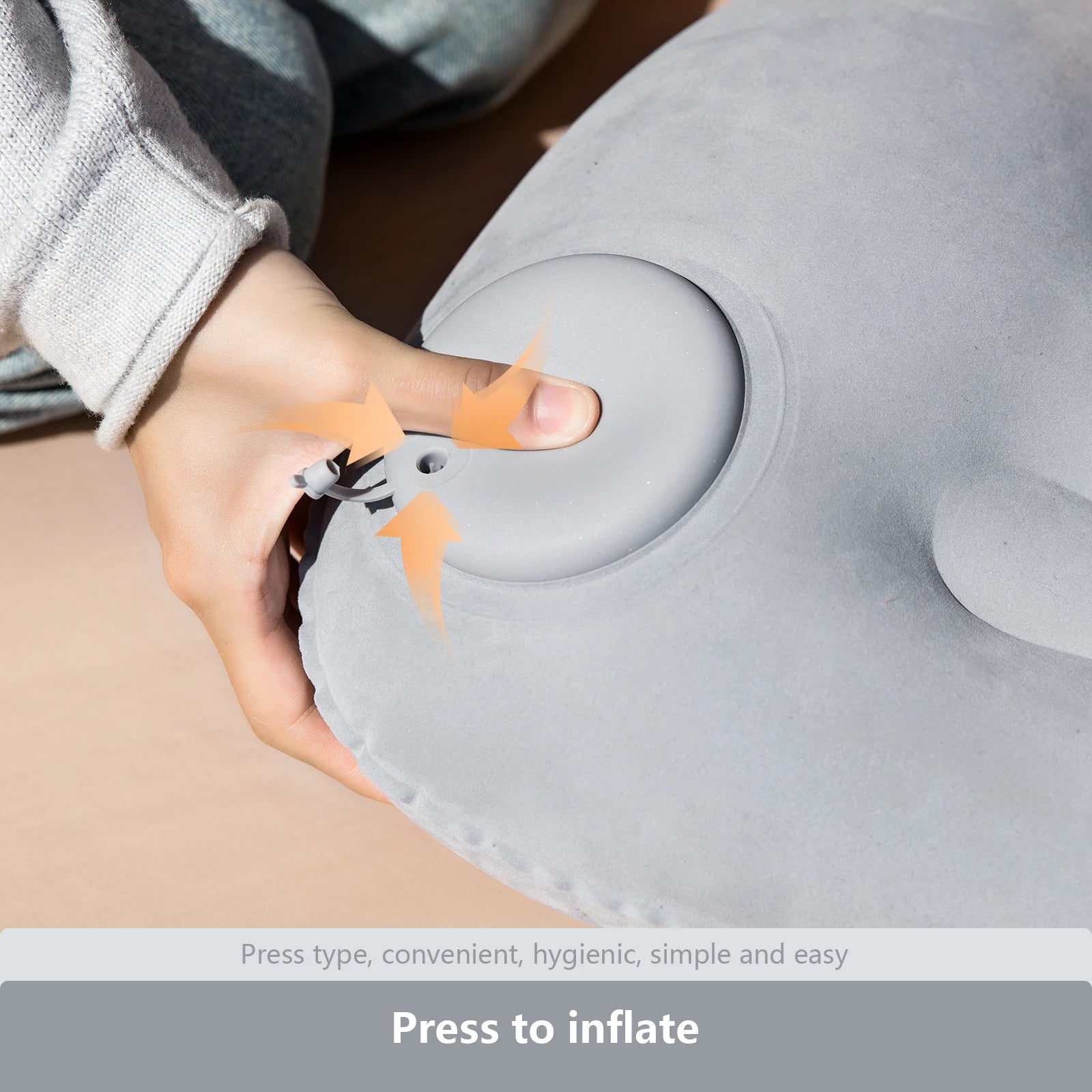Compact Hiking Pillow – Inflatable Air Support for Camping