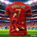 26 New Football Jersey 3D Printed NO.7 Ronaldo Boys Girls Training Women's Sports Breathable Short Sleeve Kids/Men's T-shirt Top