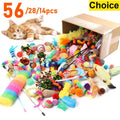 Cat Toy Mega Pack – 14/28/56pc Mixed Plush & Plastic Toys