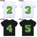 Kids Football Birthday Number T-Shirt – Fun Soccer Print Tee (1–9 Years)