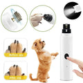 Rechargeable Dog Nail Grinder – Quiet Pet Nail Trimmer with LED Light (White)