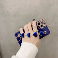 Heart Chain Phone Case – Metal Bracelet Cover for iPhone 11–16