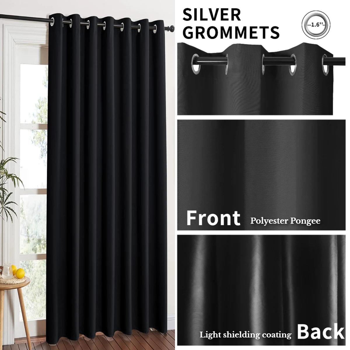 Blackout Thermal Eyelet Curtains - Energy Saving & Noise Reducing
