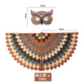 Bird Wings Dress-Up Cape & Mask Set – Owl, Peacock & Phoenix