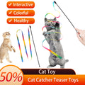 Cat Teaser Wand – Colourful Interactive Play Stick