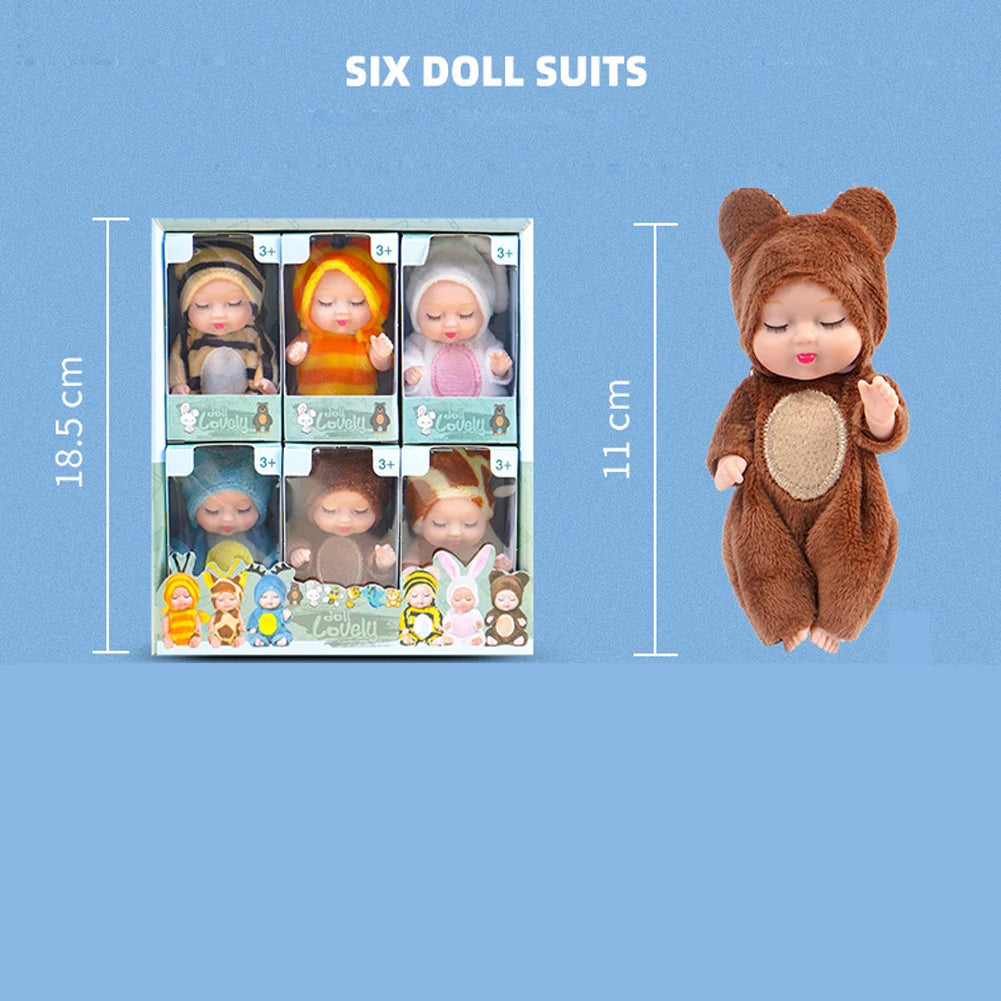 Mini Sleeping Baby Dolls Gift Set – Outfits & Accessories Included