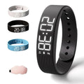 Vibrating Alarm Clock Watch – LED Digital Wristband with Pedometer
