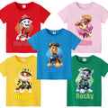 New Paw Patrol Kids T-shirts Kawaii Cartoon Character Printed T-shirts Cute Boys Girls Casuals Tops Summer Children Clothing
