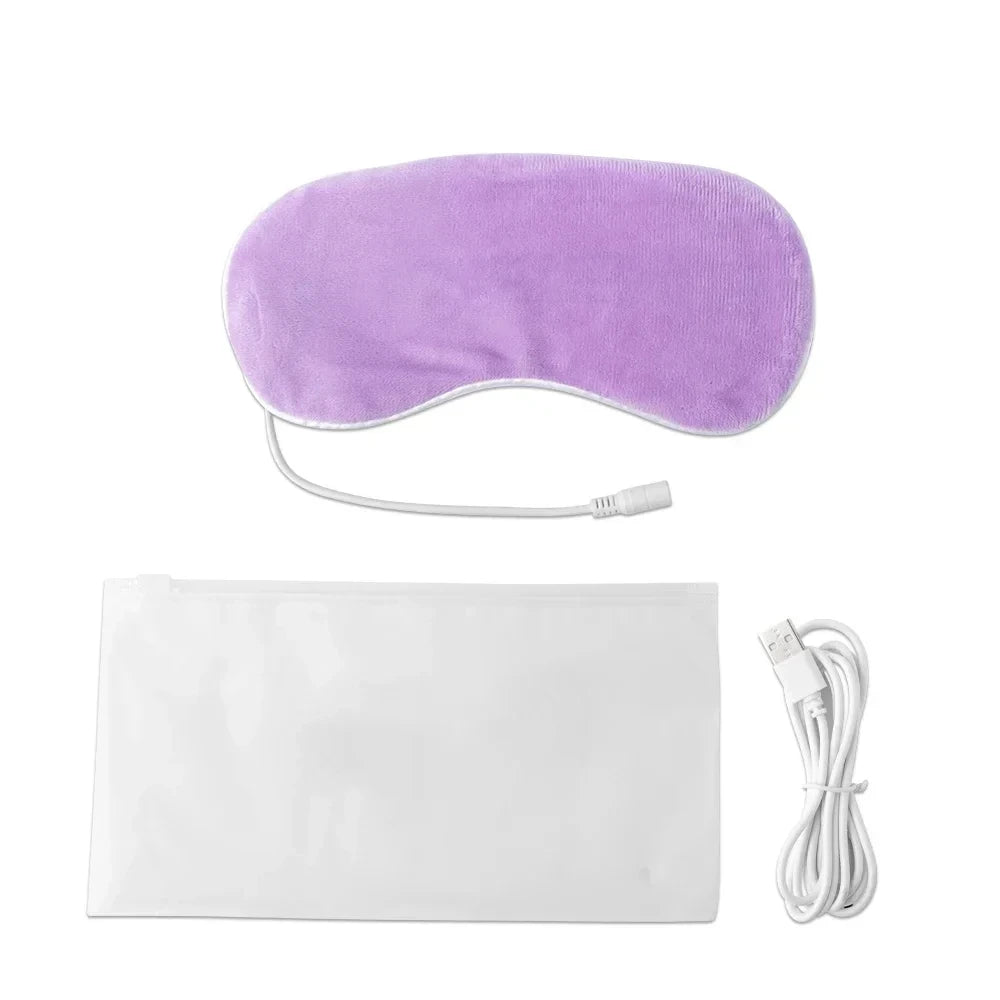 USB Heated Eye Mask – Warm Compress Sleep Mask with Washable Cover