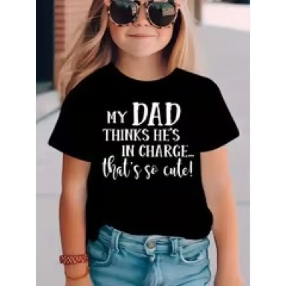 Girls Fun Slogan Print T-Shirt