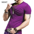 Men's V-Neck T-Shirt – Slim Short-Sleeve Fitness Tee (up to 5XL)