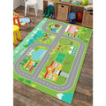Kids City Road Rug for Bedroom Educational Traffic Map Carpet Washable Non Slip Area Rug Nursery Decor Toddler Floor Rugs