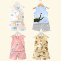 Kids Print Vest & Shorts Set – Breathable Summer Two-Piece