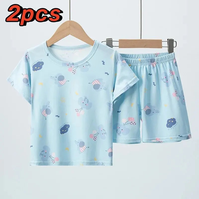 Kids 2-Piece Cotton Summer Shorts Set