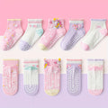 Kids Non-Slip Floor Socks 5-Pack – Unicorn & Rainbow Grip Socks