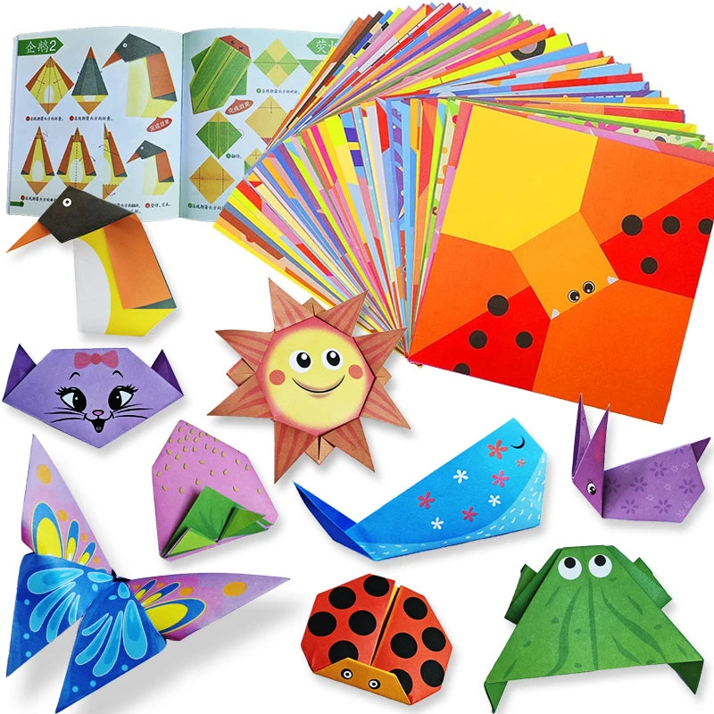 Origami Craft Kit with Guide Book – Up to 96 Sheets