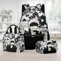 3Pcs/Set Anime Satoru Gojo Backpack 3D Printed Student Bag Anime Small Laptop Bag Pencil Case for Lunch