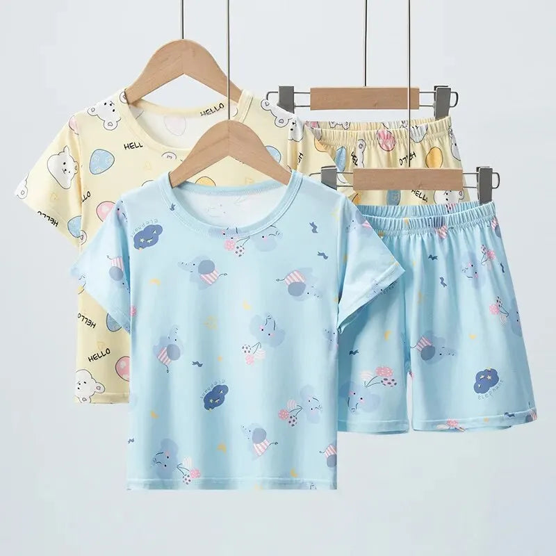 Kids 2-Piece Cotton Summer Shorts Set