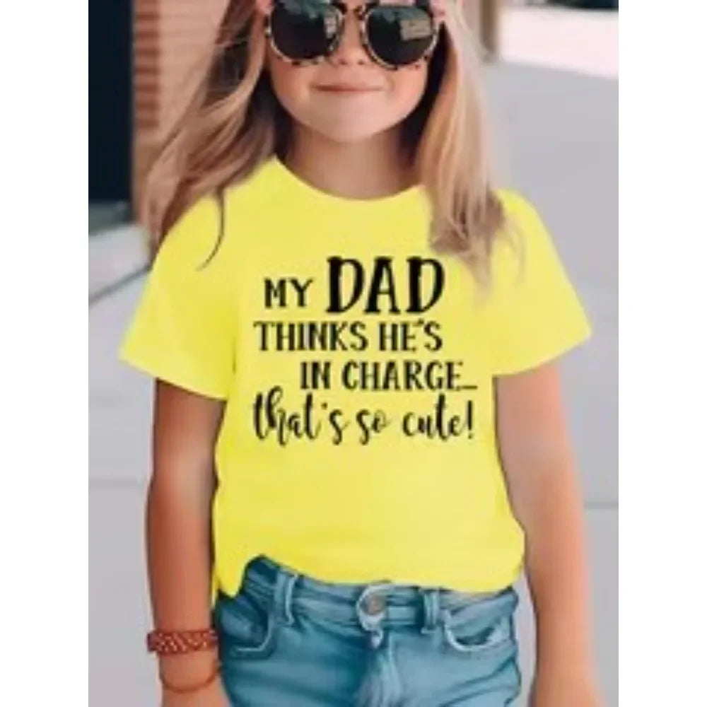 Girls Fun Slogan Print T-Shirt