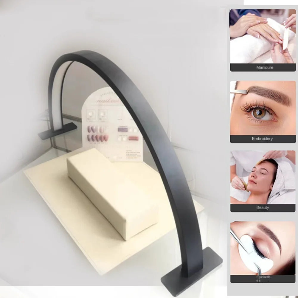Dimmable U-shaped Nail Lamp 180-degree illumination Eye Protect Half Moon Nail Light Multi-functional Adjustable