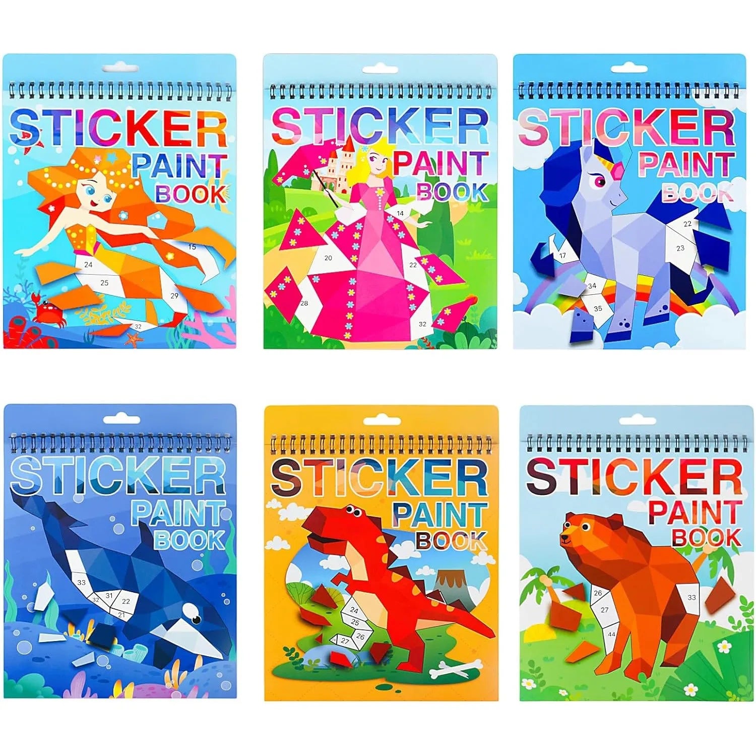 Sticker-by-Number Activity Book – Ages 4–8