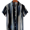 Men's Hawaiian Shirt – Colourful Striped Summer Shirt (up to 5XL)