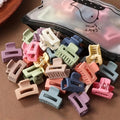 Matte Hair Claw Clips 20-Pack – Candy Colour Hollow Barrettes