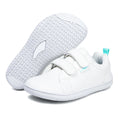 Kids Barefoot Shoes Boys Girls Wide Toe Minimalist Fashion Sneakers Lightweight Hook Loop Artificial Leather Walking Flats